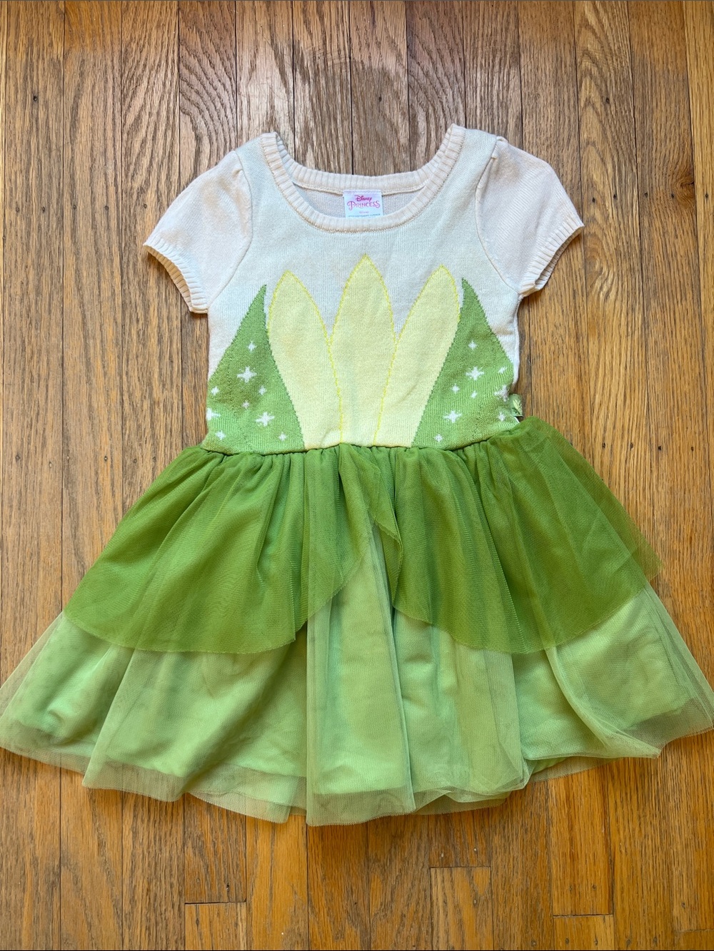 Disney Green and Cream Tiana Tulle Dress